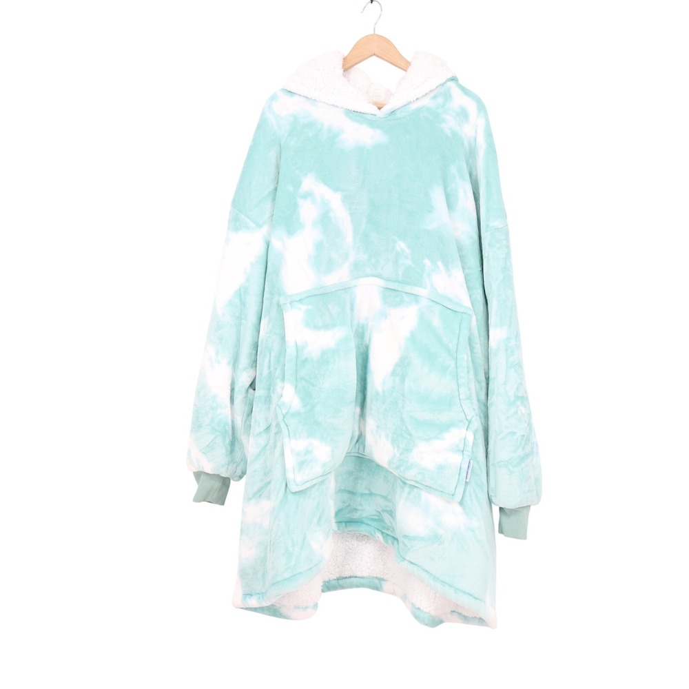 The Oodie Wearable Blanket Hoodie Mint Green Tie Dye Cloud Oversized One Size